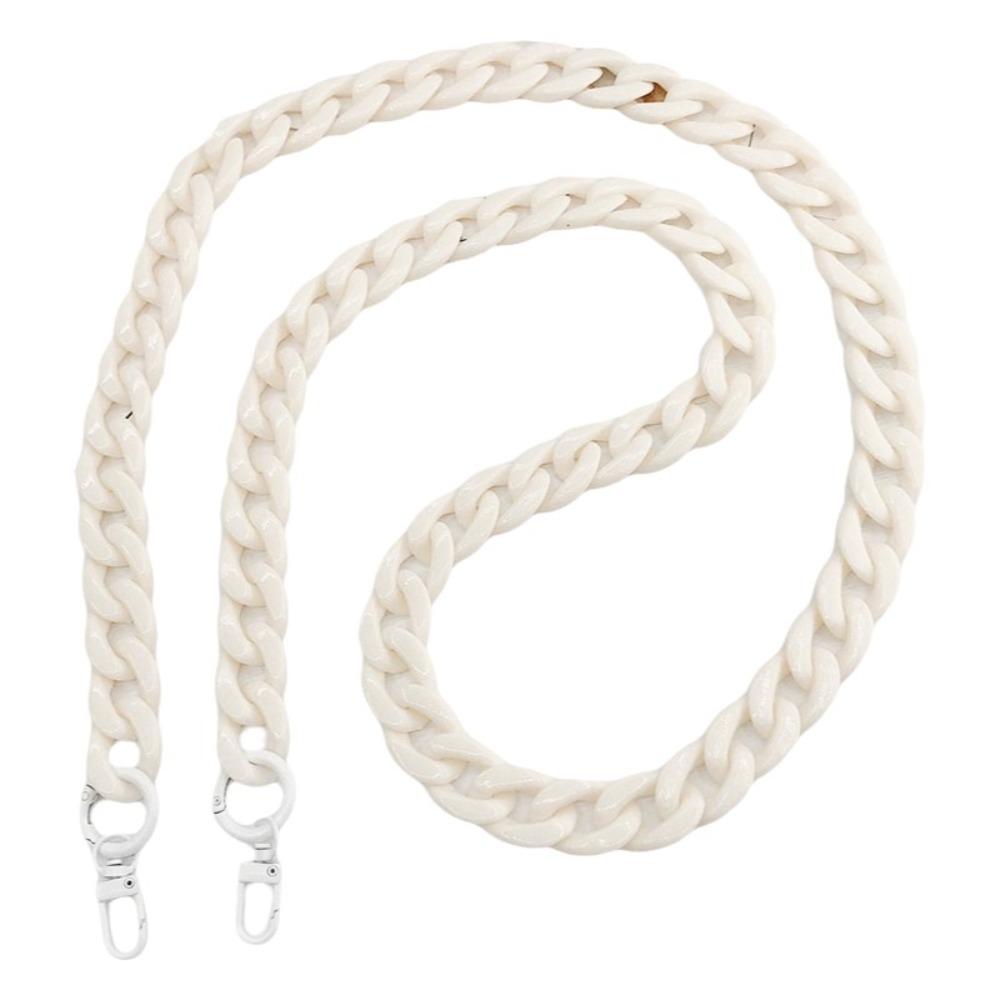 Vintage Acrylic Phone Chain Wide Design Anti-Slip Portable Phone Strap Multi-functional Colored Acrylic Cell Phone Hanging Rope бежевый