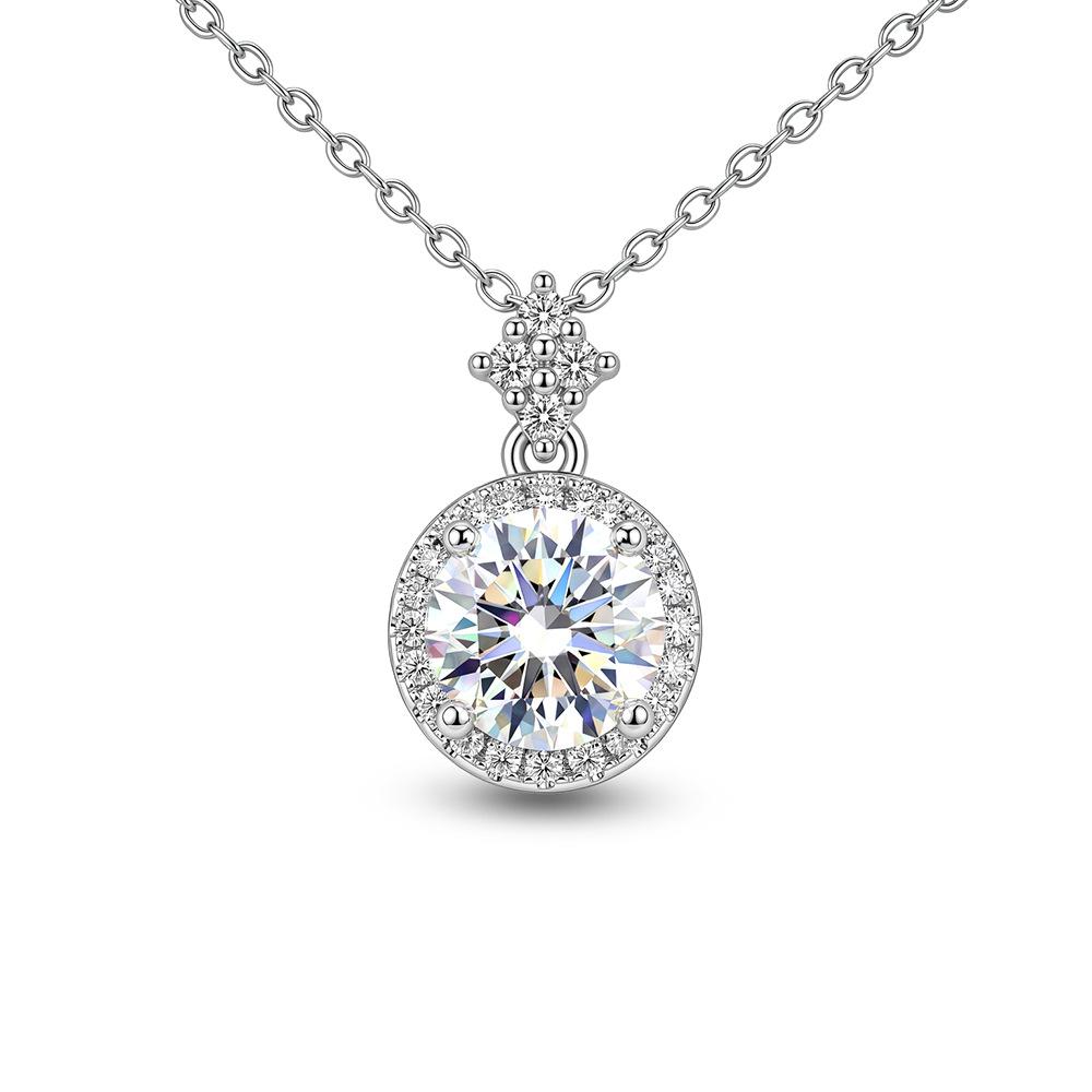 S925 Sterling Silver Moissanite Cross Pendant Clavicle Necklace for Women Luxury Sparkling Fine Jewelry Gift