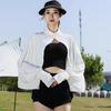 Women's Summer Sunshade Ice Silk Shawl Cape with Breathable Loose Sleeves