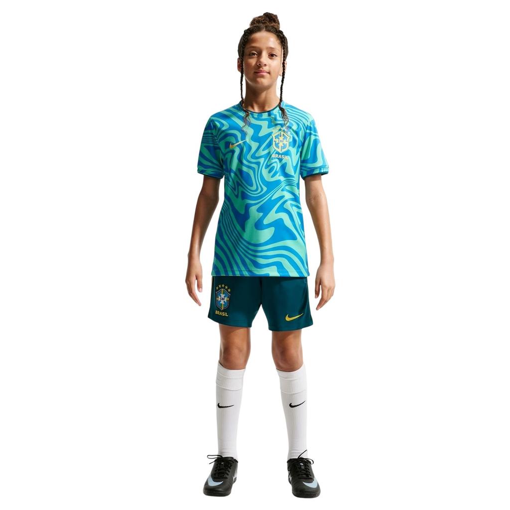 Nike Childrens/Kids Pre Match 2026 Brazil Football Shirt