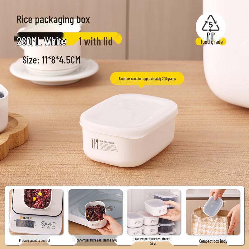 Meidi 280ml Rice Portion Freezer Containers, 5-Pack