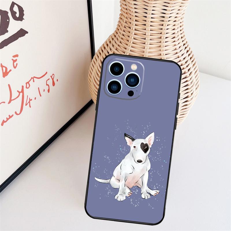 

Чехол для телефона iPhone 16 15 Pro 14 Pro Max Plus 11 13 12 Mini X XS XR с изображением английского бультерьера iPhone 12
