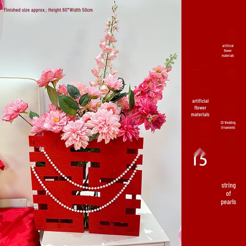 Romantic Wedding Aisle & Table Flower Arrangement: Floral Art Bouquet and Ornaments