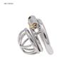 Chaqu 304 Stainless Steel Chastity Lock: Wearable Metal Restraint Cage for Men