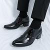 Business Heightening Dress High Heels Leather Shoes Spring and Autumn New Men's Thick Heels