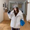 Winter new down cotton-padded clothes women's short hooded thickened loose fashion foreign fashion short cotton-padded jacket