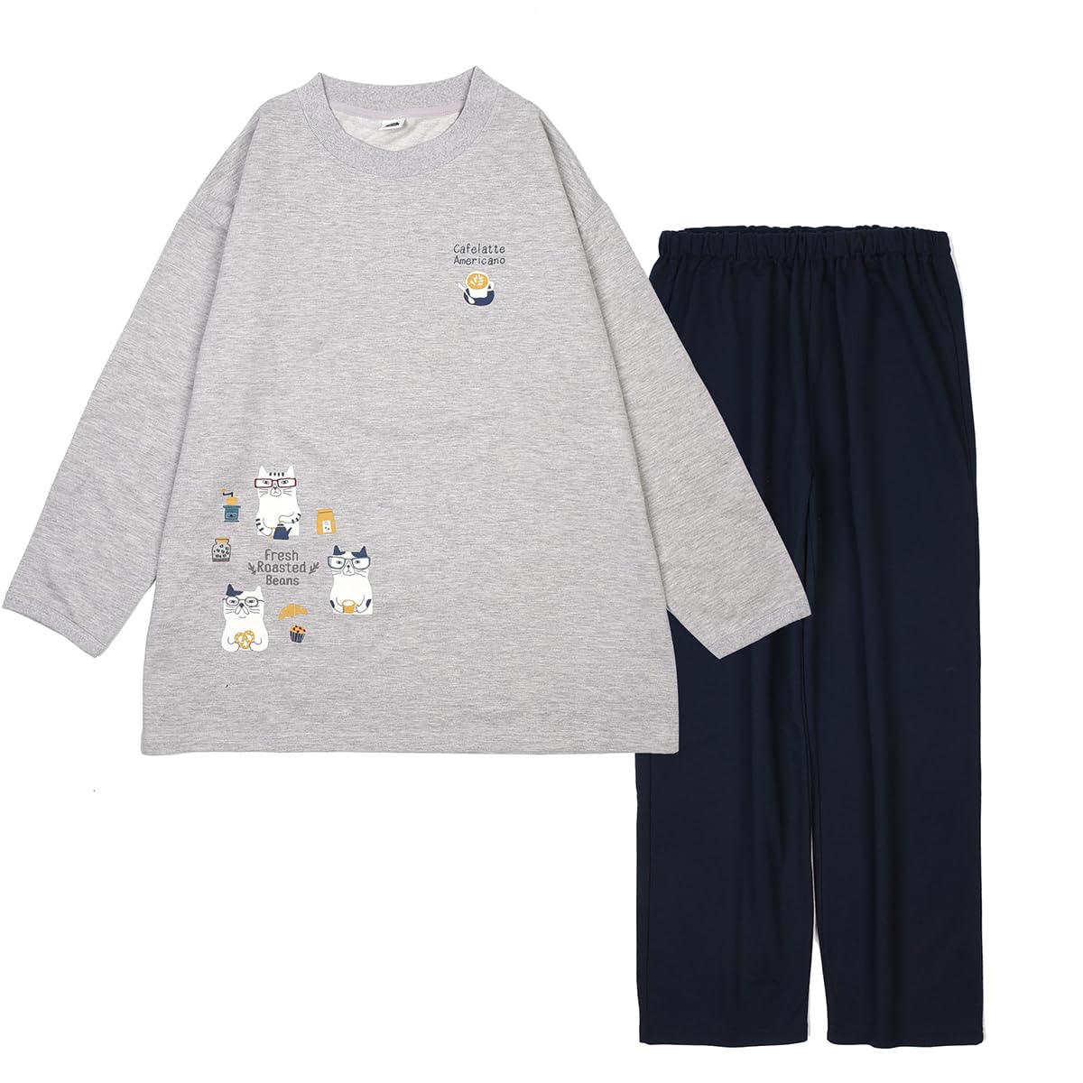 

Kusguru Japan Mini Fleece Pullover Heather Gray Women s Loungewear, BK231,