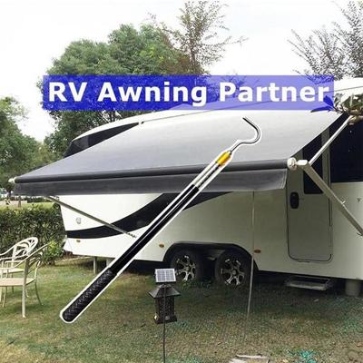 RV Awning Telescopic Pole Retractable Metal RV Awning Opener Multifunctional Pull Rod With Rubber Handle Portable RV Accessories