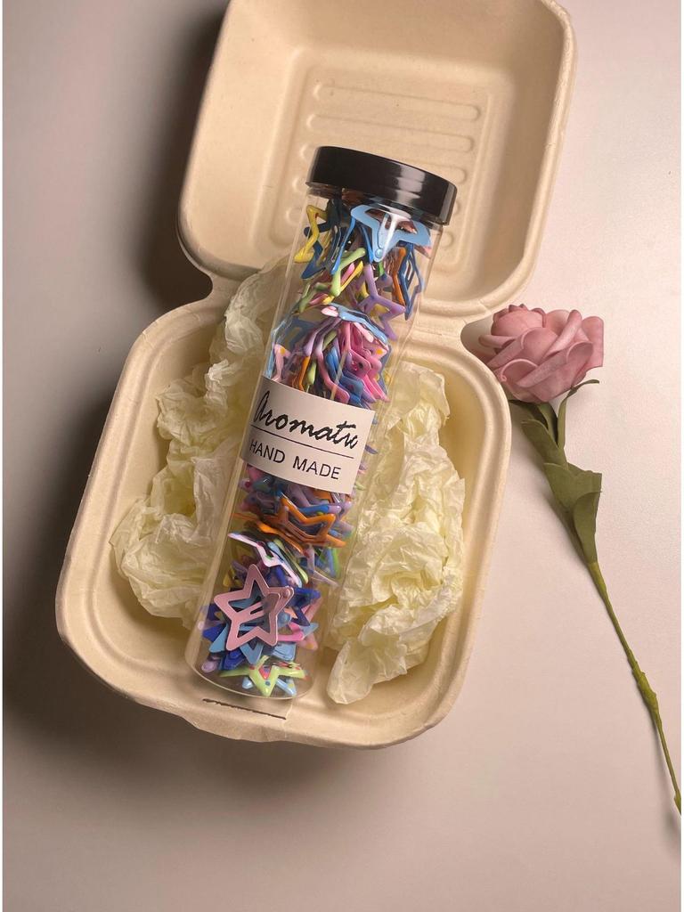 Clips de păr drăguț Y2K cu stea pentru femei și copii: Accesoriu Colorat Agrafă de Păr cu Franjuri Laterali