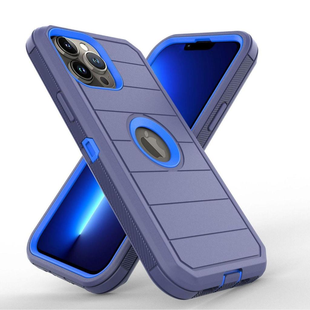 2 Layers of Sturdy Shockproof Rugged Case for iPhone 17 16 15 14 13 X XR XS Pro Max Heavy Duty Cover
