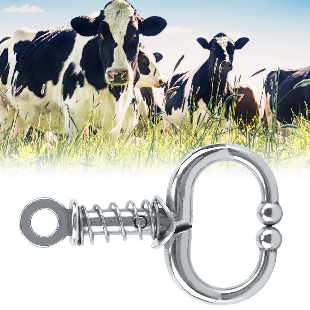 Stainless Steel Bull Cow Cattle Nose Ring Husbandry Accessory(Spring Nose Pliers)