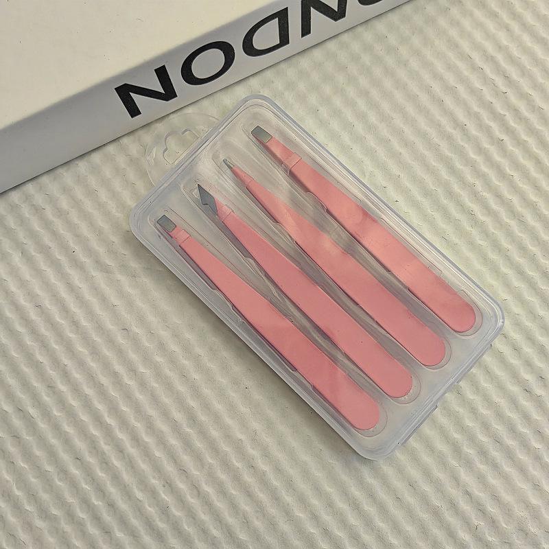 Pink Eyebrow & Eyelash Tweezer Set - 2/3 Piece Trimming Tool Kit.