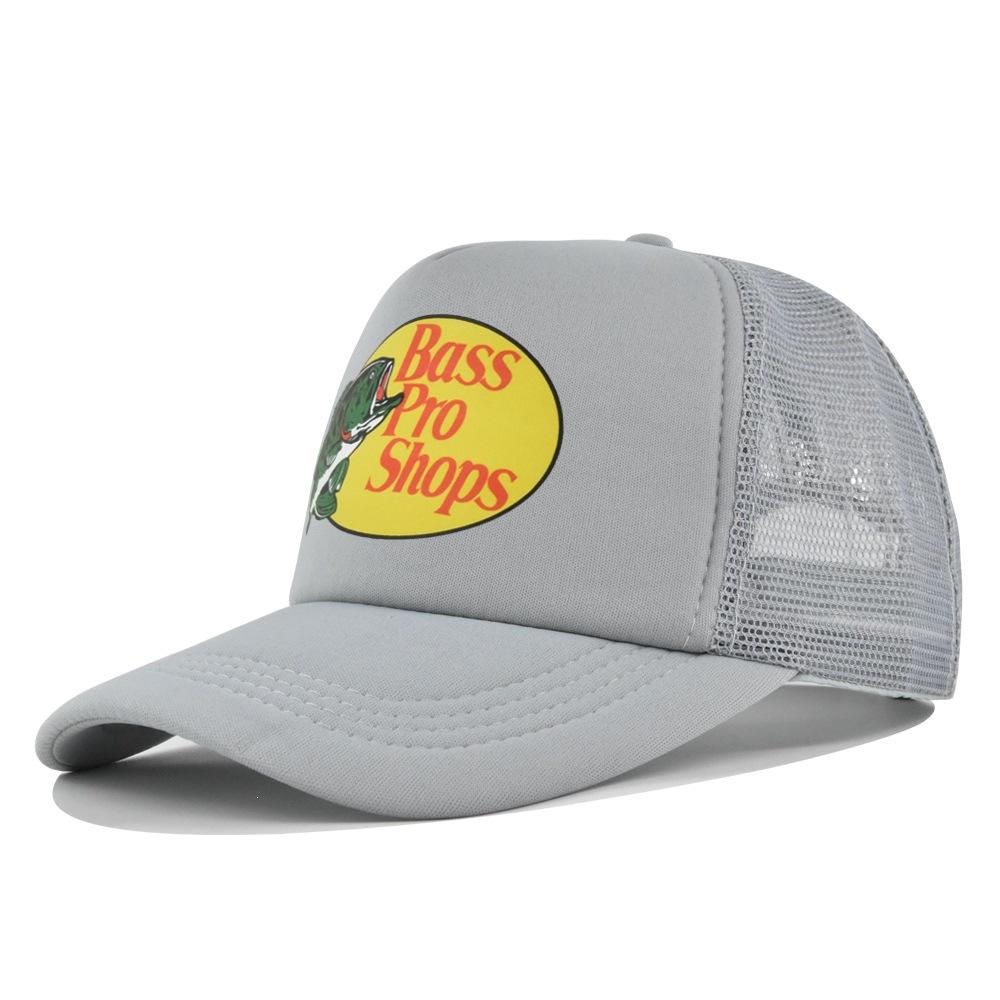 Cool hat Baseballpet vis zeefdruk gaas klep pet heren en dames gaaspet wandel reizen zonnehoed polyester adjustable