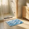 Blue Geometric Area Rug Boho Southwestern Diamond Pattern Mat for Living Room Bedroom Runner Plush Soft Machine Washable Home De
