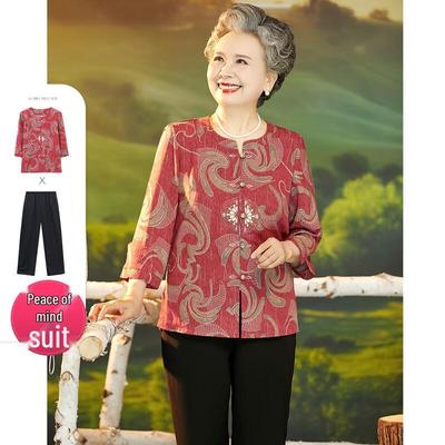 Sifen Women's Summer New Chinese Style Tang Suit Two-Piece Set