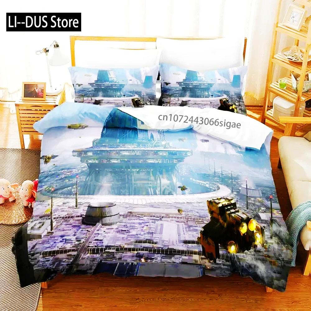 3D Print Sci Fi Structure Bedding Set Duvet Cover Bed Set Quilt Cover Pillowcase Comforter King Queen Size Boys Adult Bedding