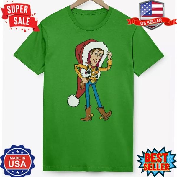 Disney Pixar Toy Story Woody Christmas Hat T-Shirt S-5XL Unisex T-Shirt L
