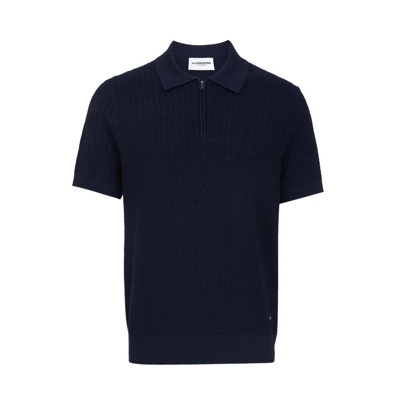 J.Lindeberg Men's Knitted Textured Polo Shirt 52619W002