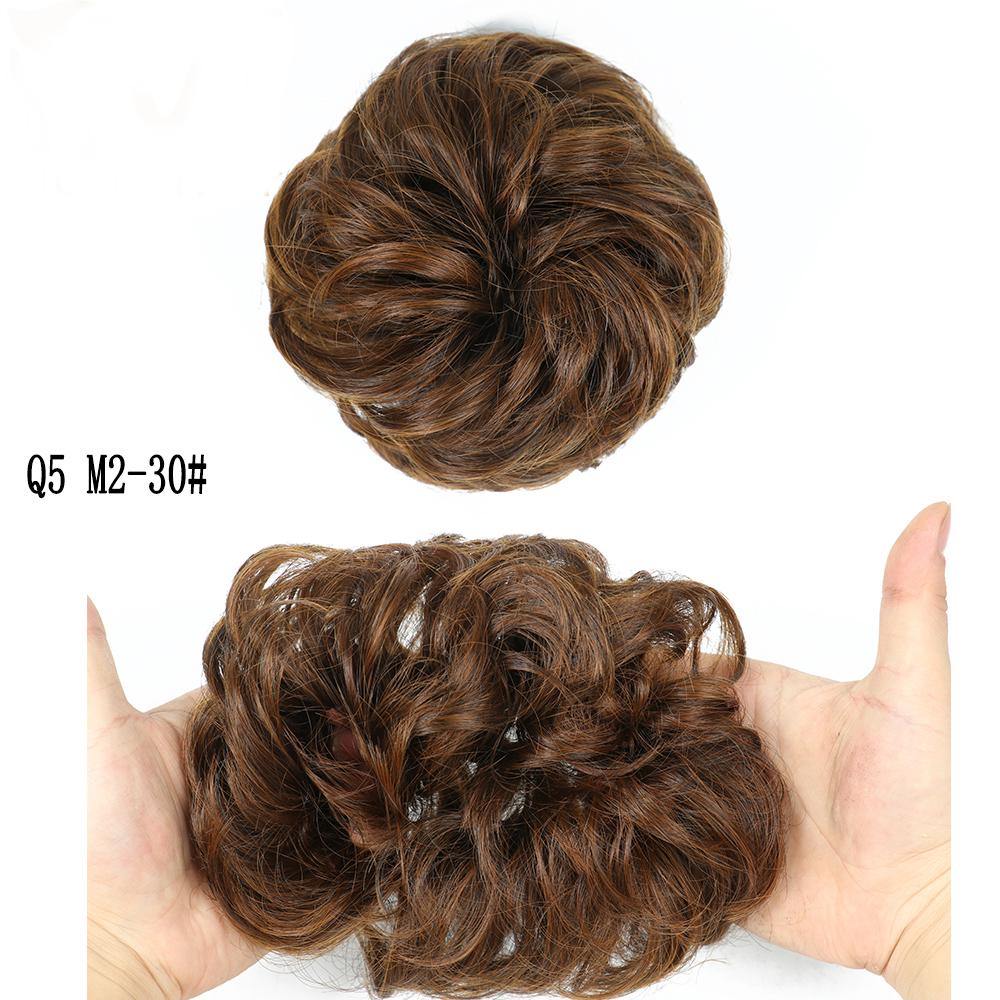 LISI HAIR Synthetic Curly Scrunchie Chignon with Elastic Rubber Band Messy Bun Ponytails Extension for Women