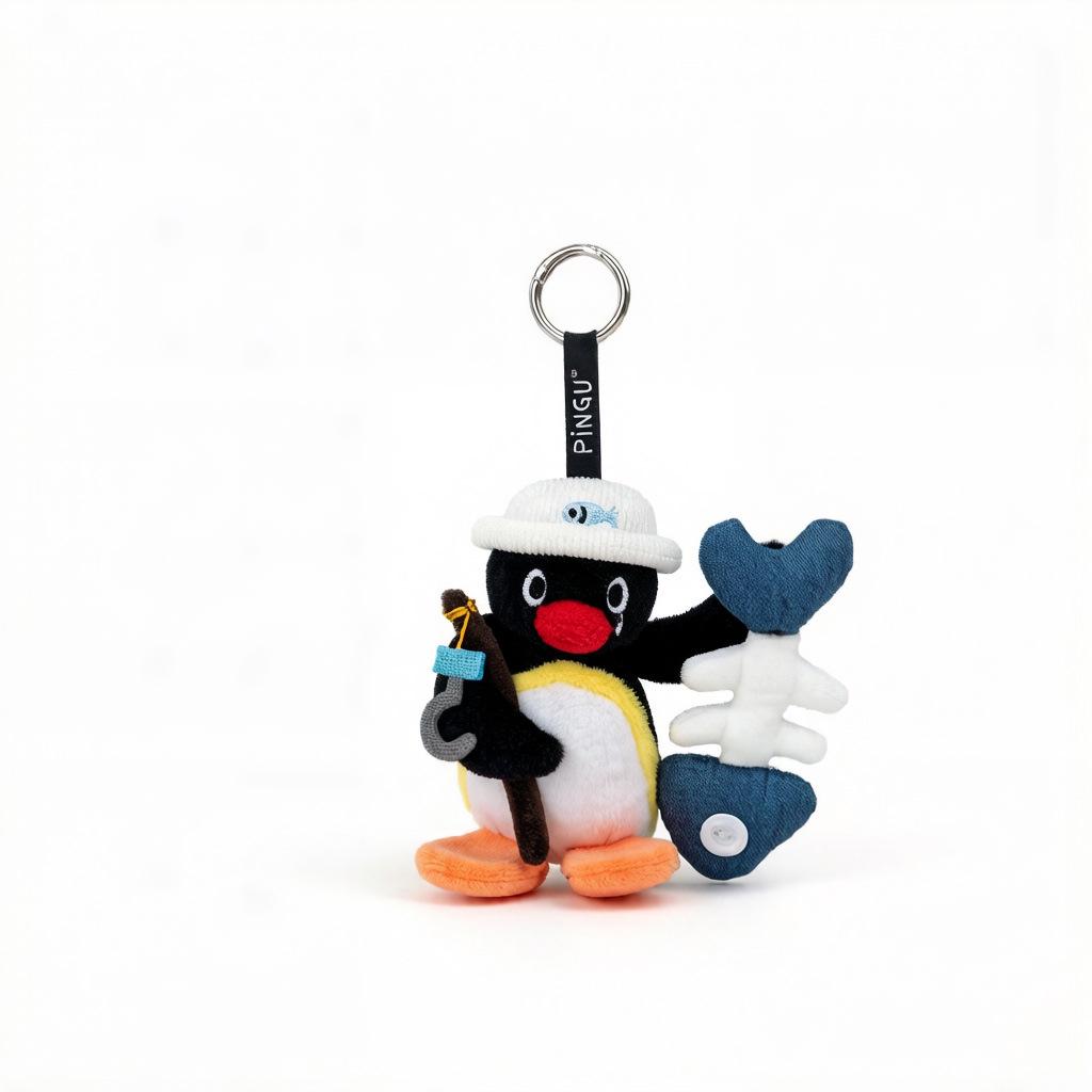 Portachiavi Peluche Pinguino Originale Bambola Ornamento per Zaini