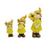 Small Ceramic Garden Statue Cute Girls Boys/Gnome/Pumpkin Fairies Sculptures for Outdoor Garden Yard Patio Lawn Decor
