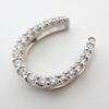 [Used] Pt900 Diamond Horseshoe Pendant Top / j59-6