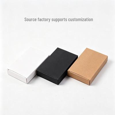 Rectangular Kraft Paper Mask and Gift Box with Double-Lock, Suitable for Underwear or Socks Packaging.
