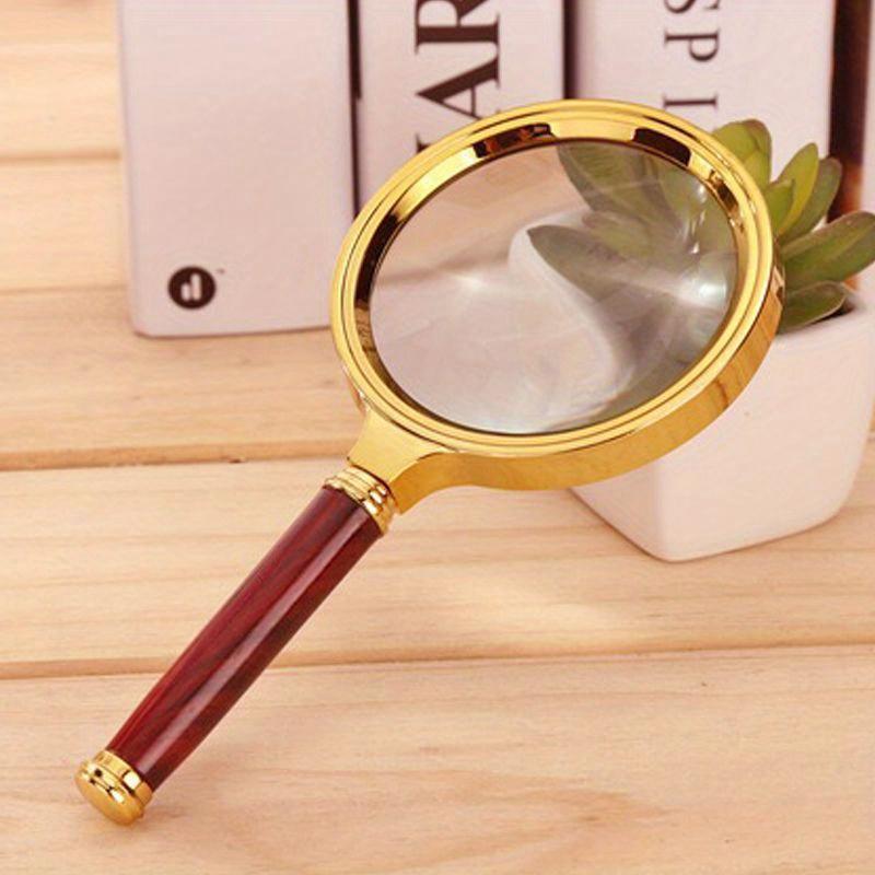1pc Magnification Handheld Magnifying Glass - High-Definition Metal Pocket Magnifier with Ergonomic Handle,  Reading Books, Newspapers