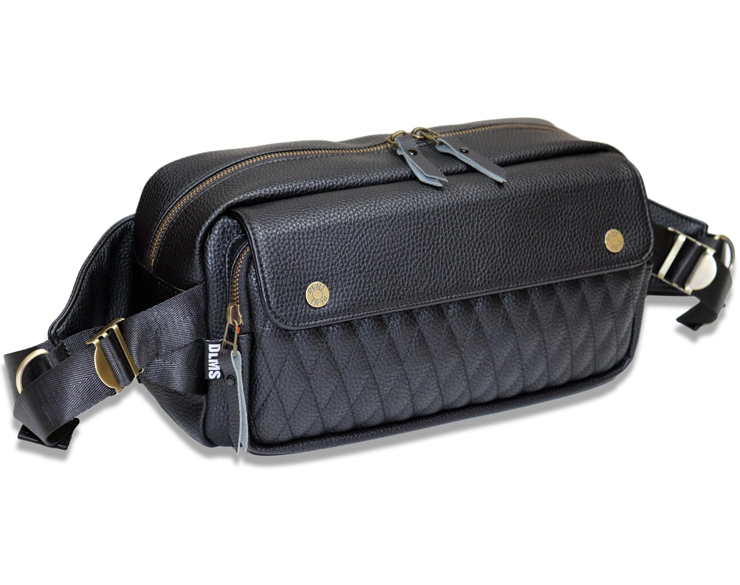 

Lite DLMS Diamond Stitch Waist Bag Cross Body Bag Magnet Buckle [Day Market] BEAT DLM-445 (Vegan Leather) чорний