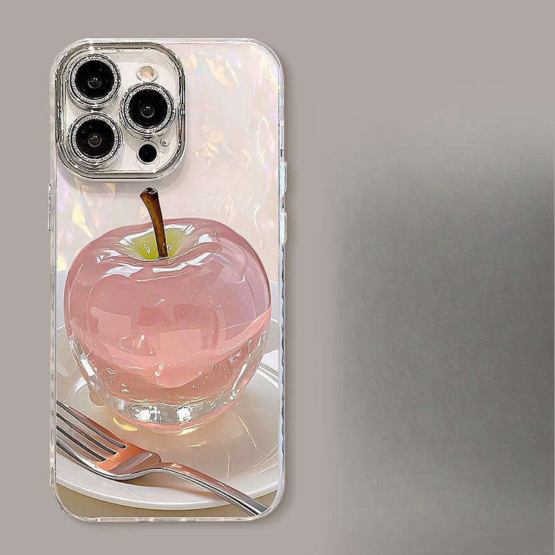 

Хрустальный браслет-яблоко, подходит для чехла для мобильного телефона Apple 13, Huawei Mate70pro, передовой сенсор 16/15 для девушек Huawei P30 Pro