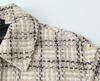 European & American Style Autumn Women's Casual Textured Short Jacket 9013118