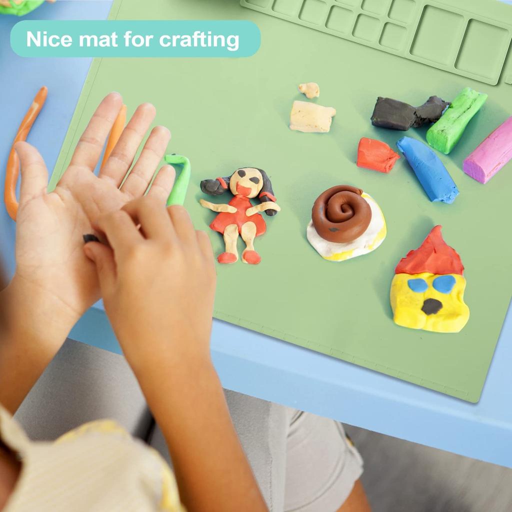 Silicone Drawing Mat with Cup, Kids Painting Pad, Washable Reusable Doodle Mat, Painting Tray for Toddlers