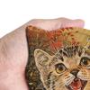1/6Pcs Cartoon Cat Themed Ceramic Drink Coasters Water Absorbent Fantasy Atmosphere Coasters Home Kitchen Decor