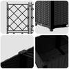Garden Planter 2 pcs Black 80 x 40 x 143 cm Plastic