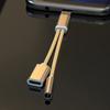 2 In 1 Type-c To 3.5mm Earphone Audio Jack Charging Cable Converter Adapter