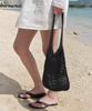 Somewherebutter Mini Ratty Handmade Bag - Black
