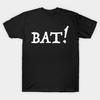 Men Black Print T-shirt Bat! No-Cut Transfer Paper Print Cotton Tshirt