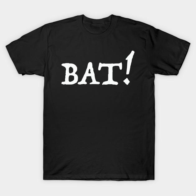 Men Black Print T-shirt Bat! No-Cut Transfer Paper Print Cotton Tshirt 4XL чёрный