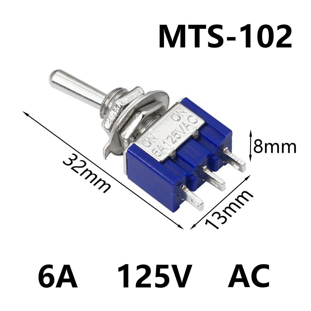 10pcs 3-Pin 2 Position Miniature Toggle Switch 3-Pin 2 Position  Small Electronic Equipment
