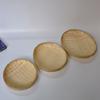 Bamboo Woven Bamboo Tray Round Wall Hanging Baskets Handmade Decorative Serving Tray  Living room