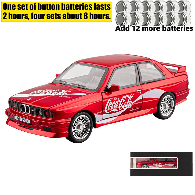 1/24 BMW M3 Coca Cola Supercoche Modelo Fundición Aleación Coche Coleccionables Hobby Miniauto Vehículo Alta Simulación Adorno Cumpleaños Niño