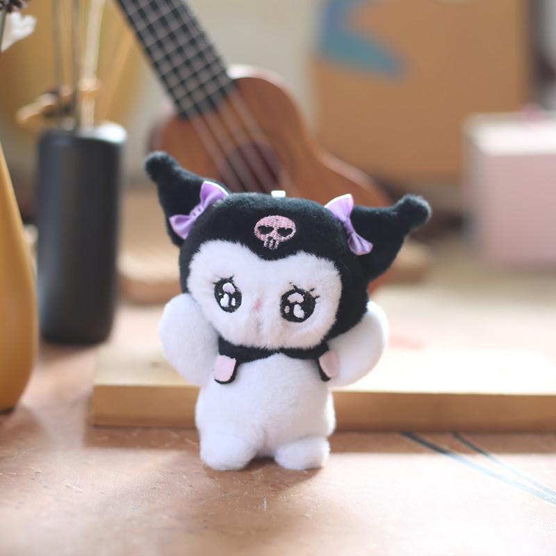 Adorable Sanrio Plush Toy Keychain Super Soft Cinnamoroll Kuromi Melody Bag Charm