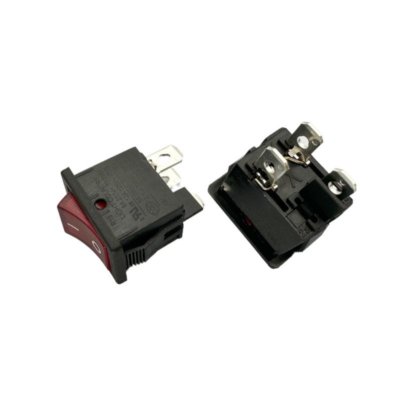 R19 Toggle Rocker Switch with Light, 3-Pin, 2-Position, 6A