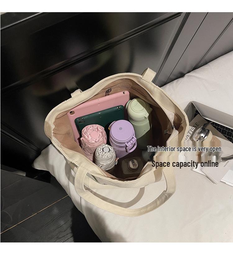 2025 Autumn/Winter Women's Lightweight Korean Style Tote Bag - Large Capacity, Simple Fashion, Commuter-Friendly