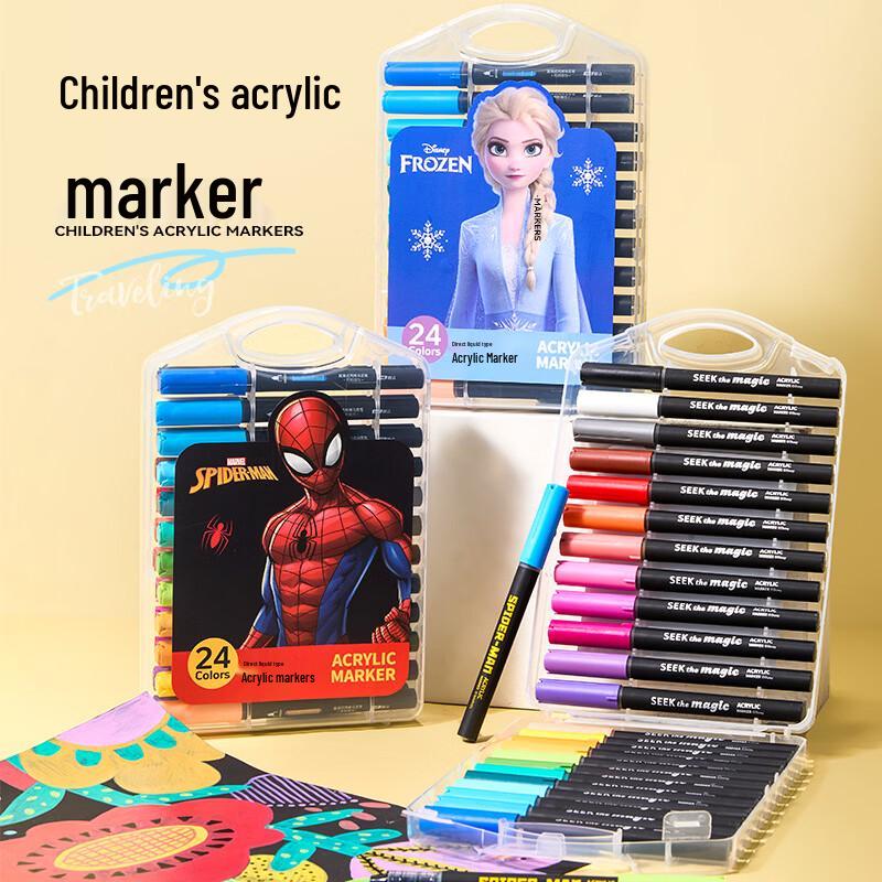 Disney Kids 24-Color Stackable Acrylic Marker Pen Set