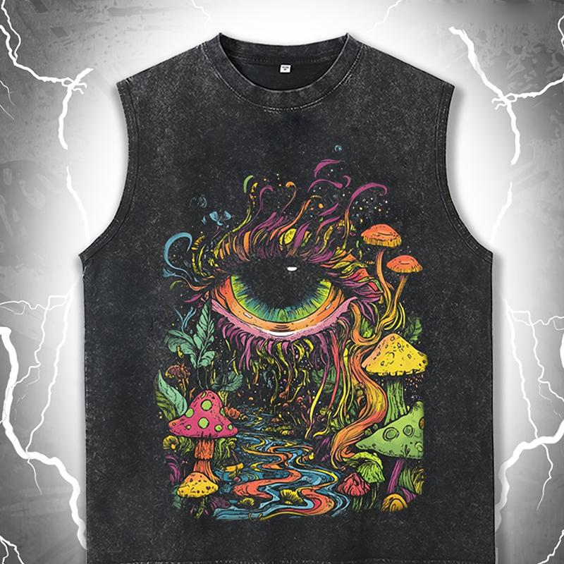 

Мужской жилет Винтажная майка с варкой роза Принт черепа Графическая футболка Оверсайз Без рукавов Женская одежда для спортзала Y2k 3XL