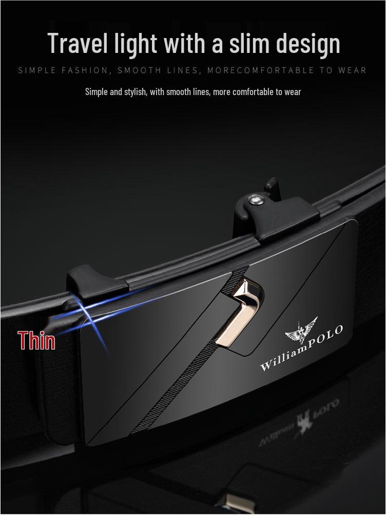 Kejsare Paul Herrars Mångsidiga Bälte i Nötskinn med Automatiskt Spänne