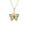 S925 Sterling Silver Necklace Natural Jade Butterfly Pendant Design Clavicle Chain Accessories Women's Short URL Short Daily Jewelry Gift