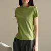 High-end Design Pure Cotton T-shirt Women's Summer Short-sleeved New Slim-fitting Top and Bottoming Shirt