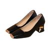 Women's Low-cut Single Shoes, Casual Shoes, Suitable for Spring, Autumn, with Thick Heels, Versatile Shoes